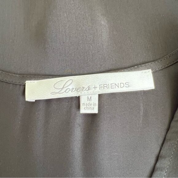 Lovers + Friends Long Sleeve V Neck Dress in Black - M - Picture 9 of 12